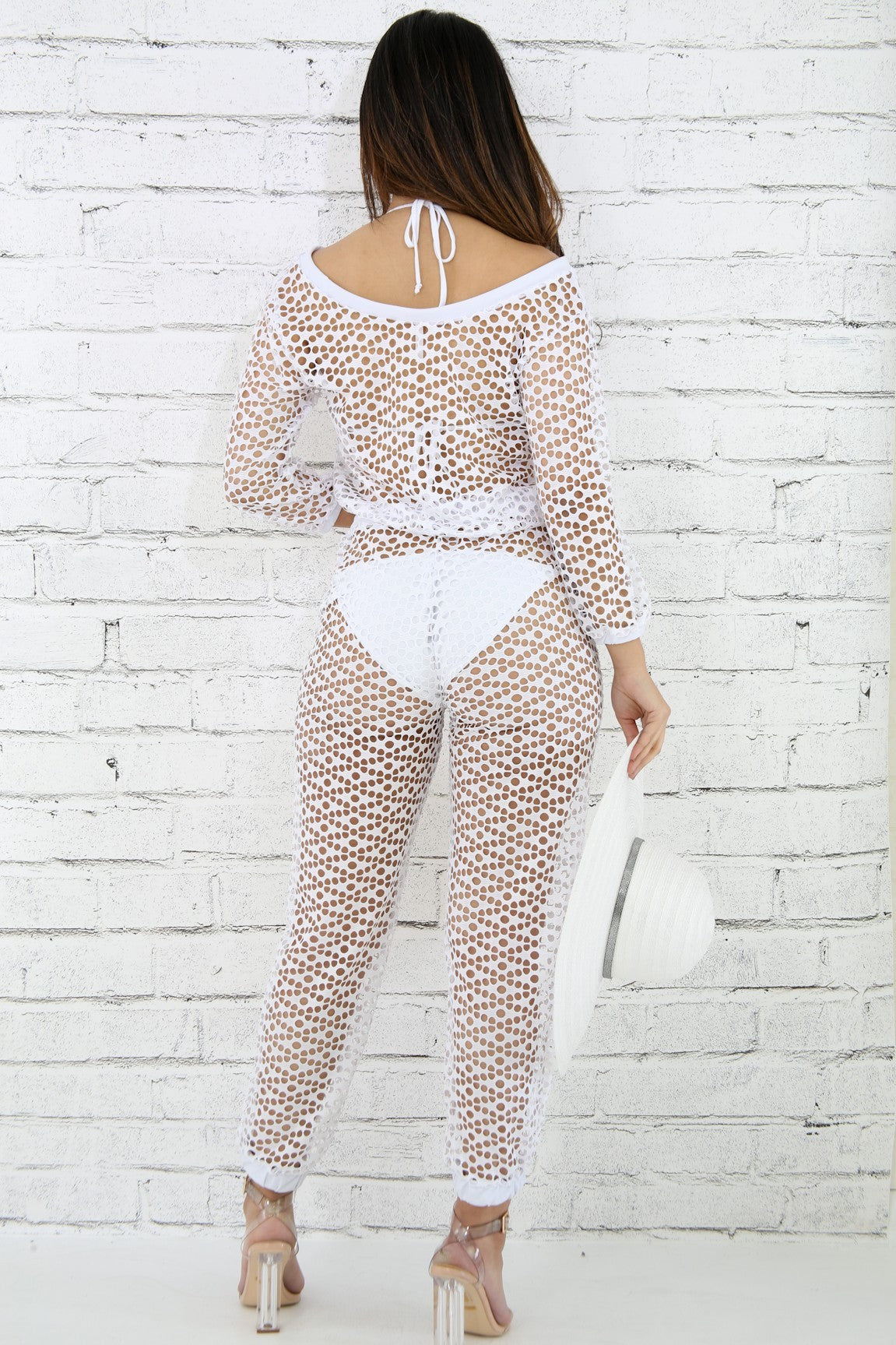 Net Cover-Up Jumpsuit
