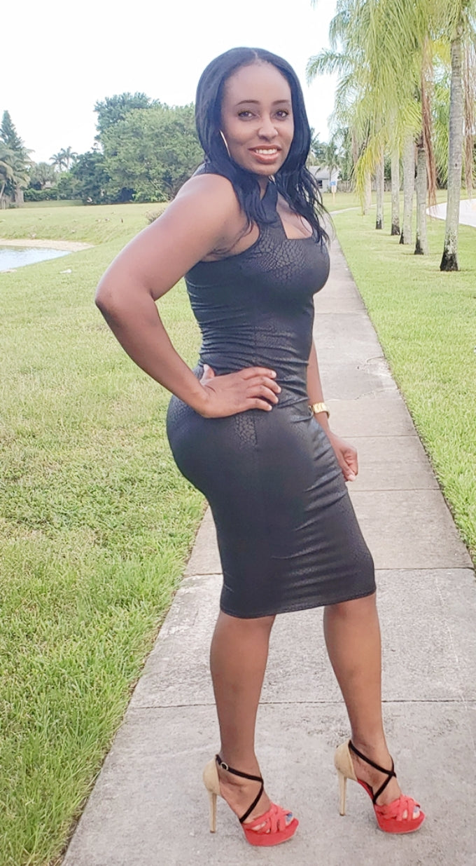 Snake Scale Pattern Dress