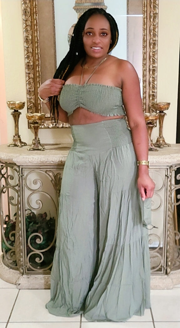 Monica pant set with Mask