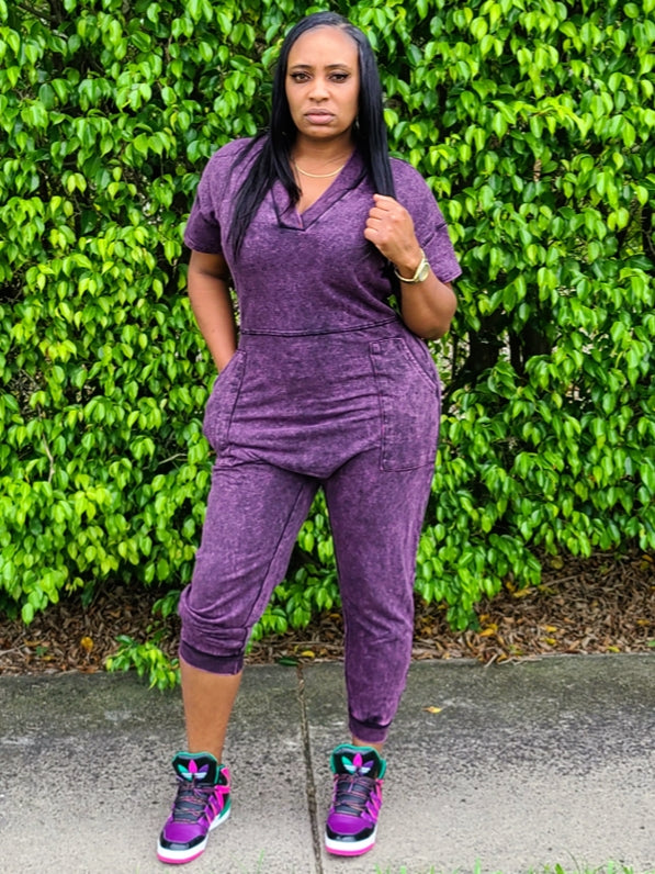 RIRI Mineral Wash Oversized Jumpsuit