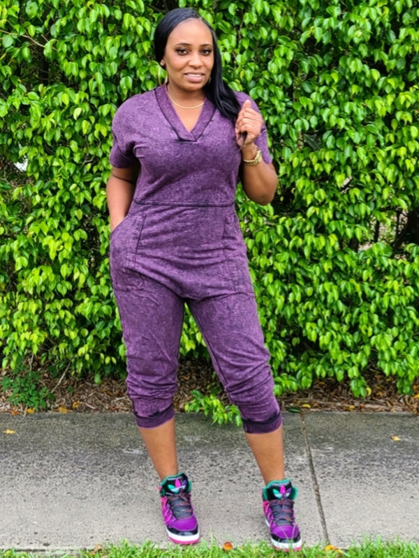 RIRI Mineral Wash Oversized Jumpsuit