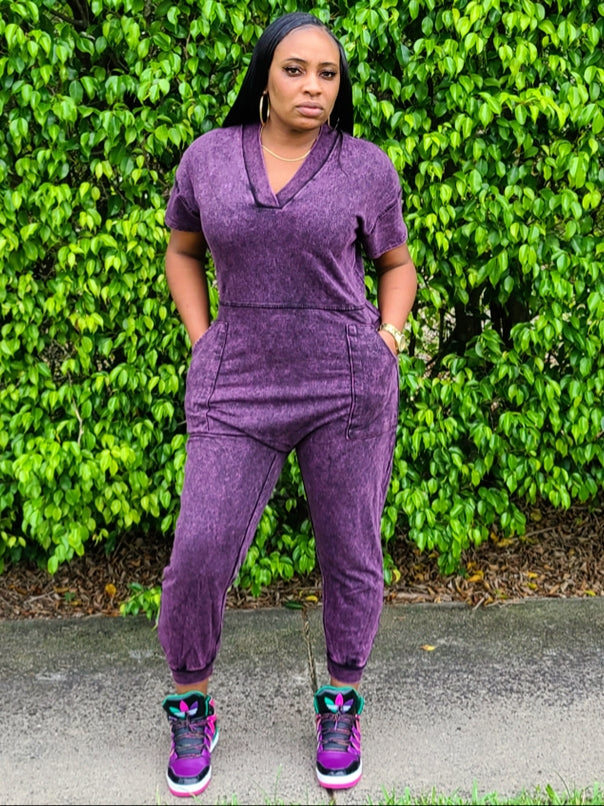 RIRI Mineral Wash Oversized Jumpsuit