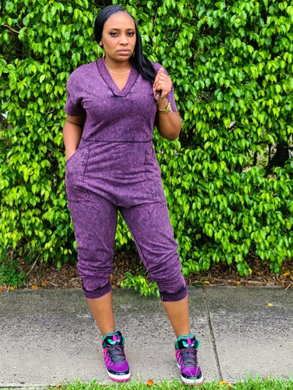 RIRI Mineral Wash Oversized Jumpsuit