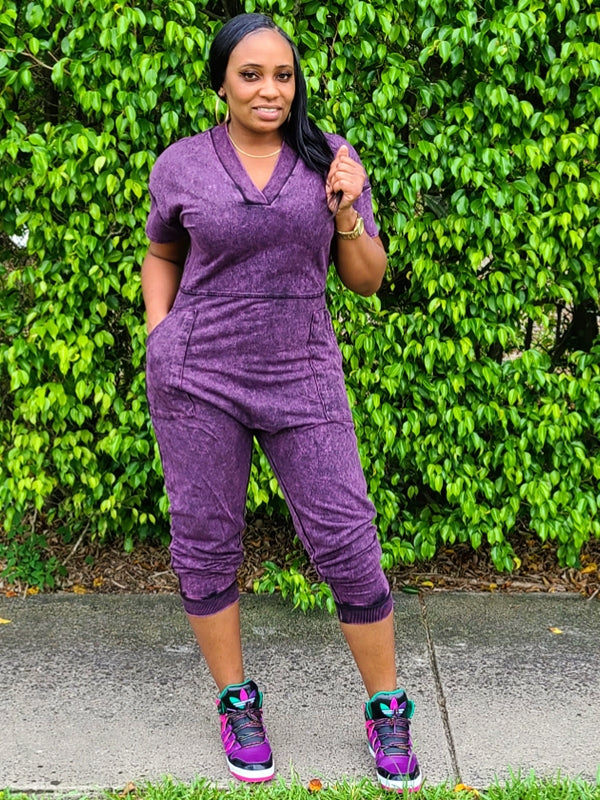 RIRI Mineral Wash Oversized Jumpsuit