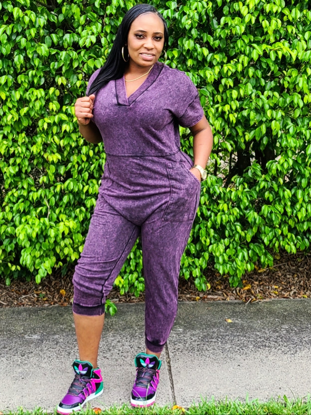 RIRI Mineral Wash Oversized Jumpsuit