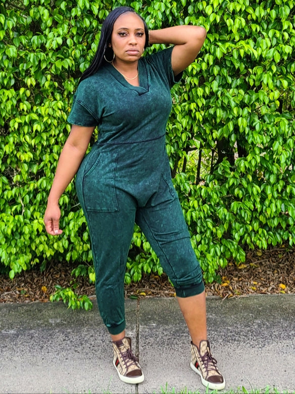 RIRI Mineral Wash Oversized Jumpsuit