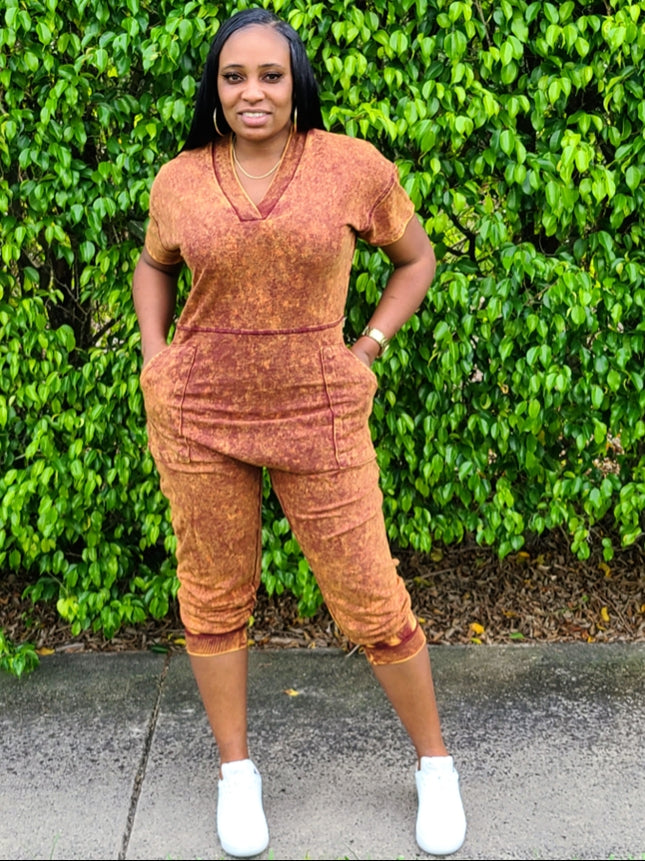 RIRI Mineral Wash Oversized Jumpsuit
