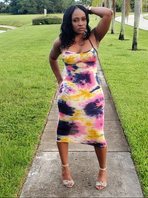 Sunset Tie-Dye Dress