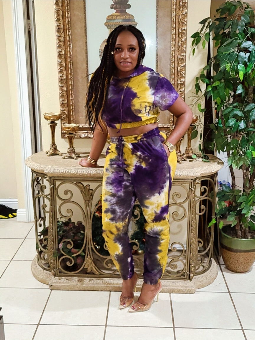 Vicky Tie Dye jogger set – Dellaskloset - Main Image