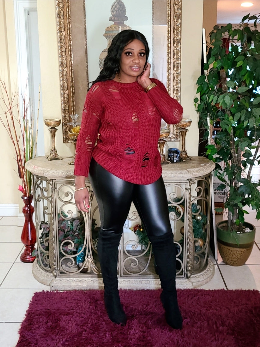 Desire Distressed Sweater Dress