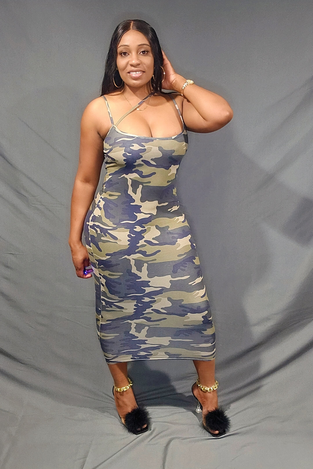 Plus size camo outlet dress