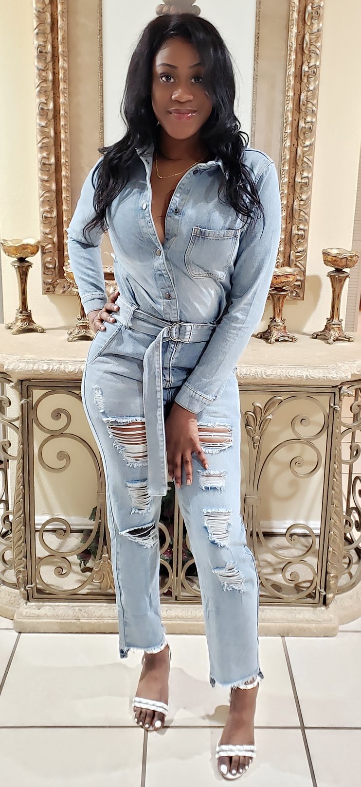 Women Sexy Ripped Hole Denim Jumpsuit Ladies Autumn Fashion Loose Jeans  Rompers Vintage Casual Pocket Overall Playsuit - Jumpsuits - AliExpress