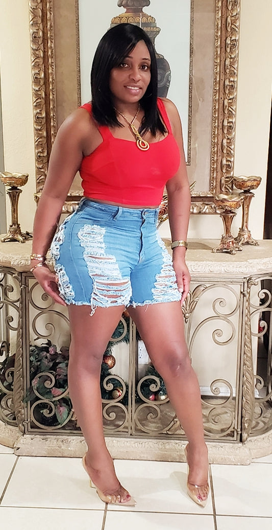 Peek a boo shorts