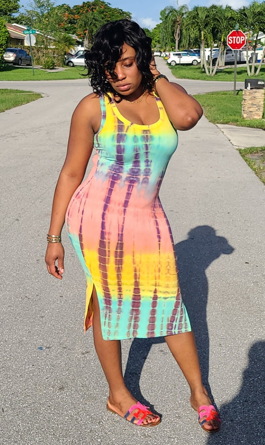 Malorie Tie dye dress