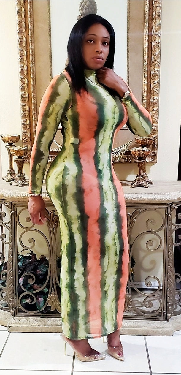 watermelon maxi dress