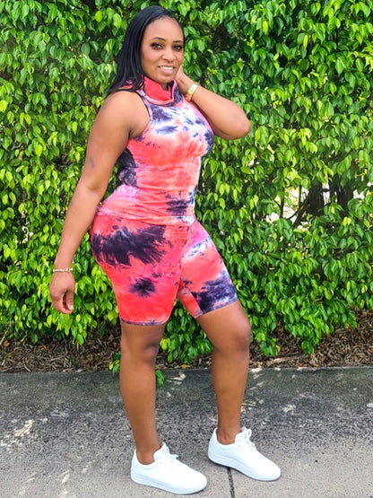 Mama Mia short set with Attached Mask