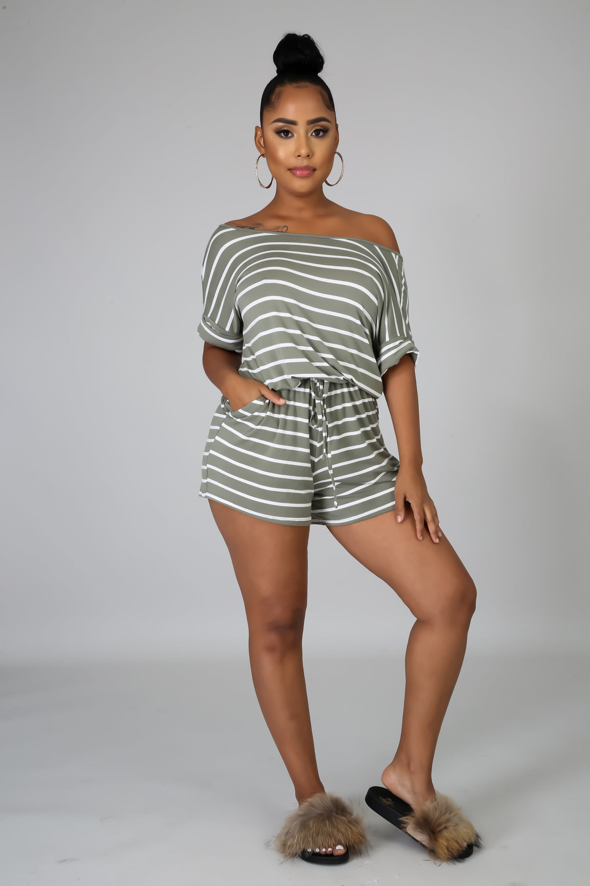 Stripe Love Romper