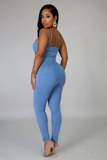 Catch me Denim Jumpsuit