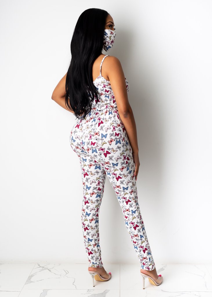 Butterfly Girl Jumpsuit with mask