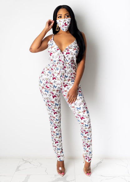 Butterfly Girl Jumpsuit with mask